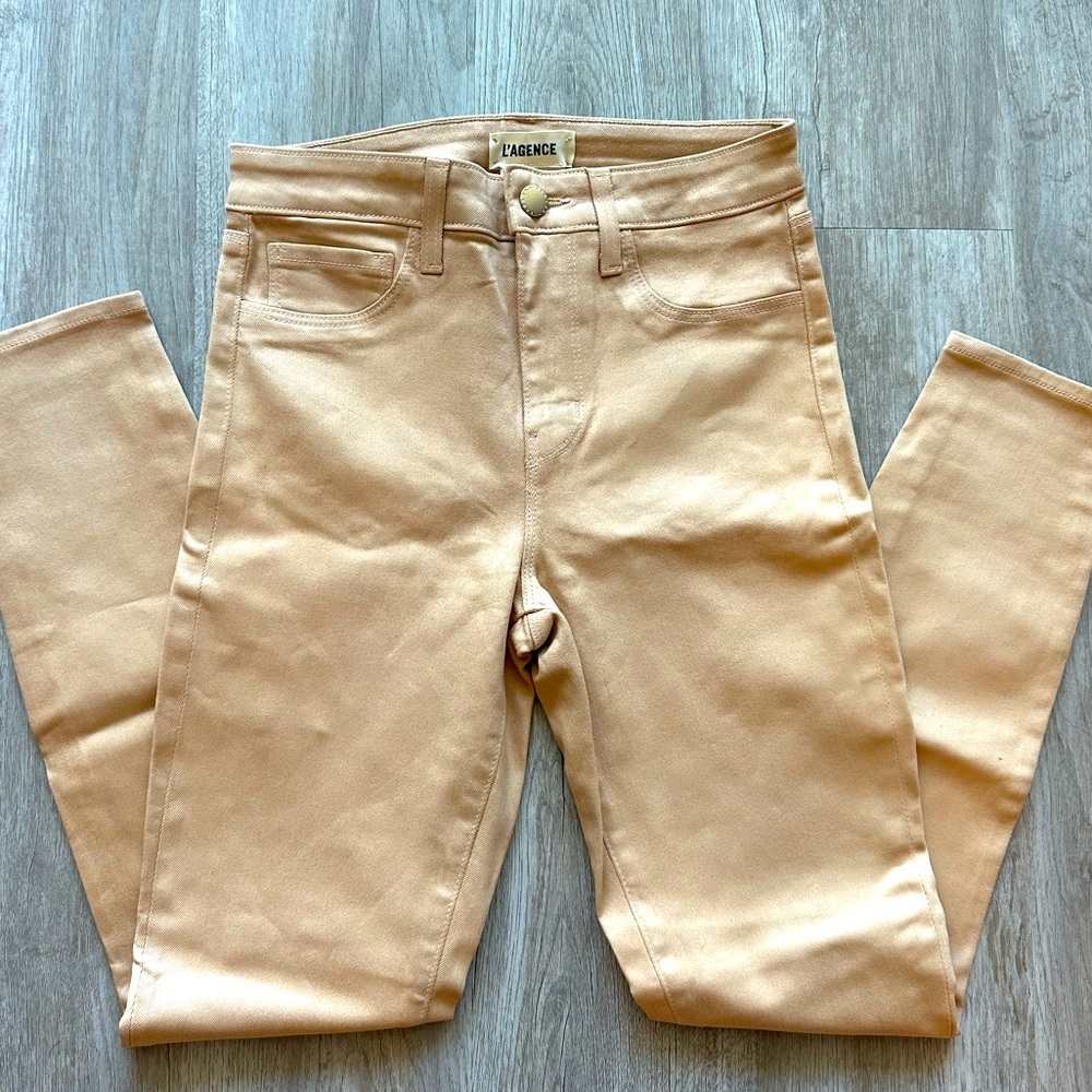 Tan chrome dress up jeans